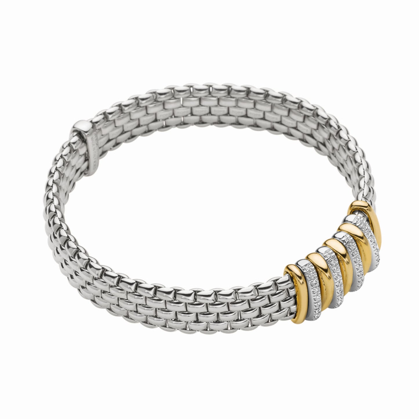 FOPE Panorama Flex'it Armband - 58804BX_BB_B_GBX_0XS (0XS) aus Bicolor-Gold mit Diamant