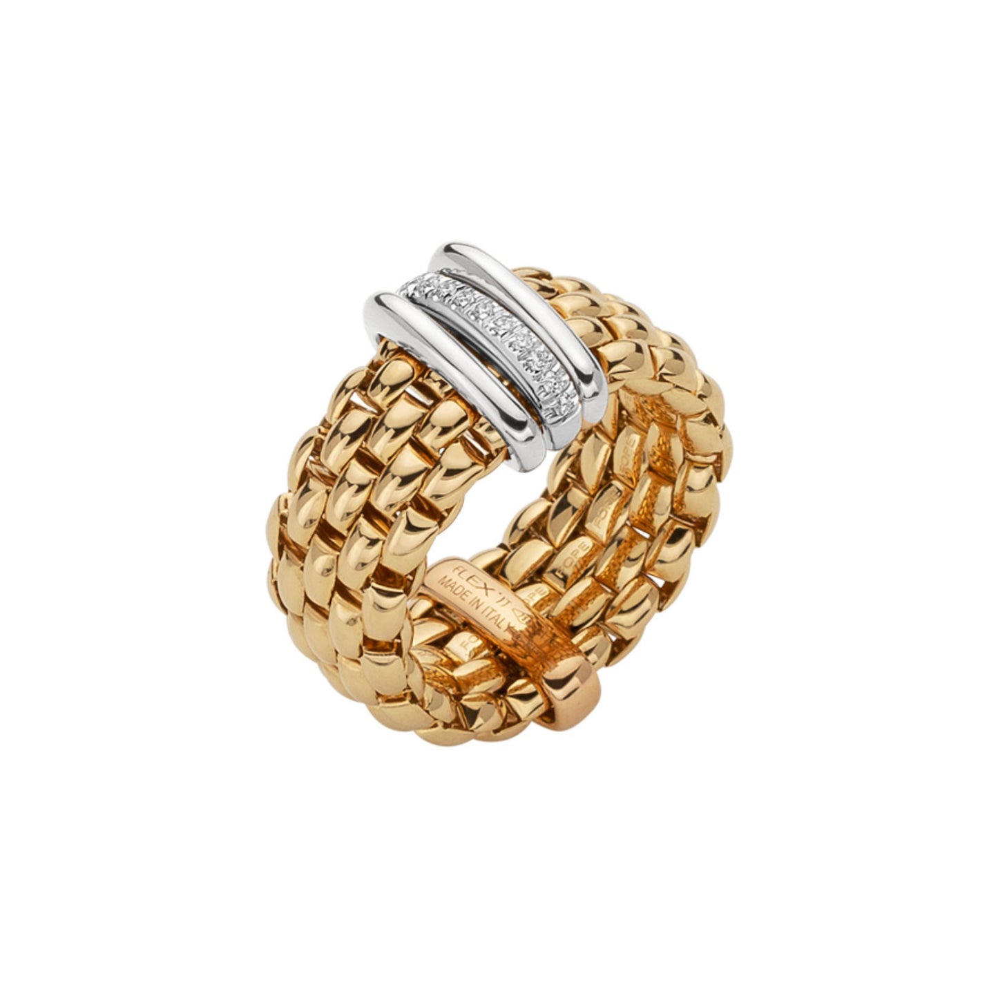 FOPE Panorama Flex'it Ring - 58704AX_BB_G_BBB_0XS (0XS) aus Bicolor-Gold mit Diamant