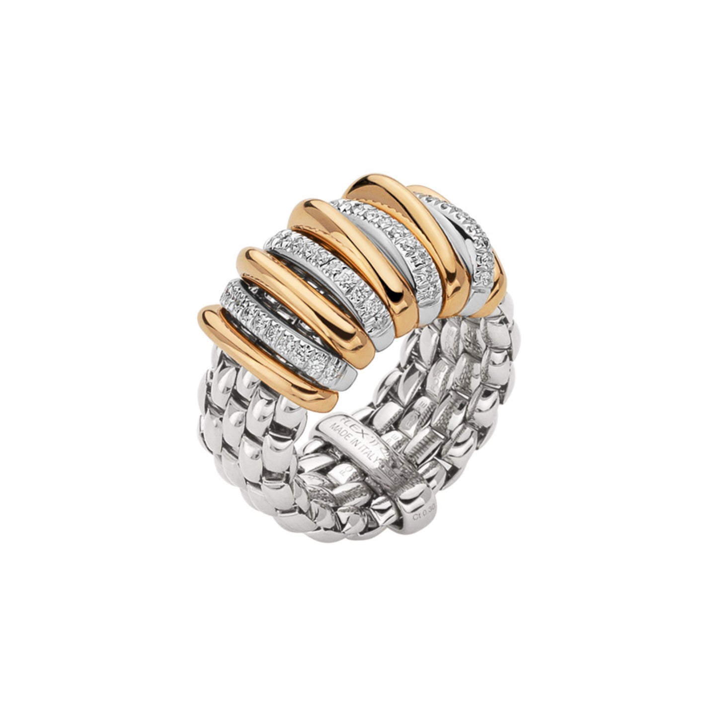 FOPE Panorama Flex'it Ring - 58804AX_BB_B_GBX_0XS (0XS) aus Bicolor-Gold mit Diamant