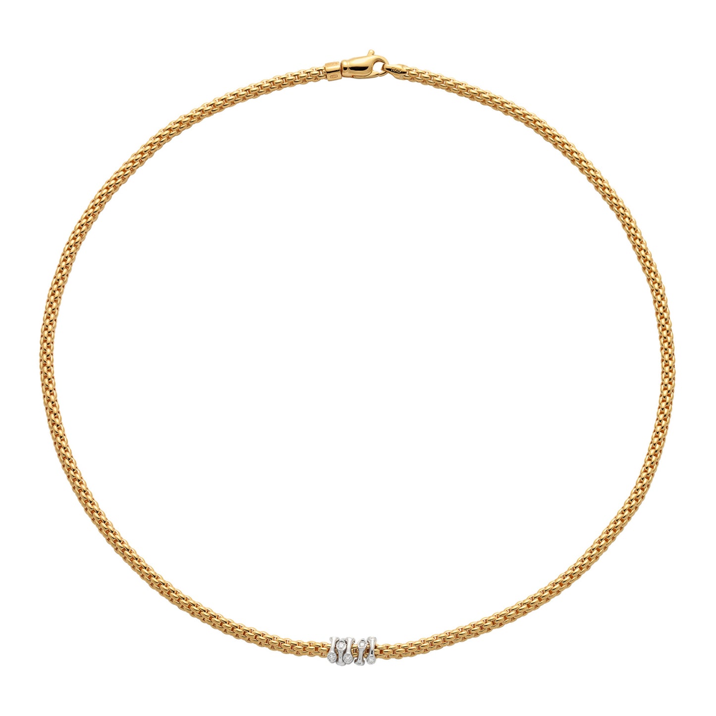 FOPE Prima Flex'it Collier - 74208CX_BB_G_XBX_043 (043) aus Bicolor-Gold mit Diamant