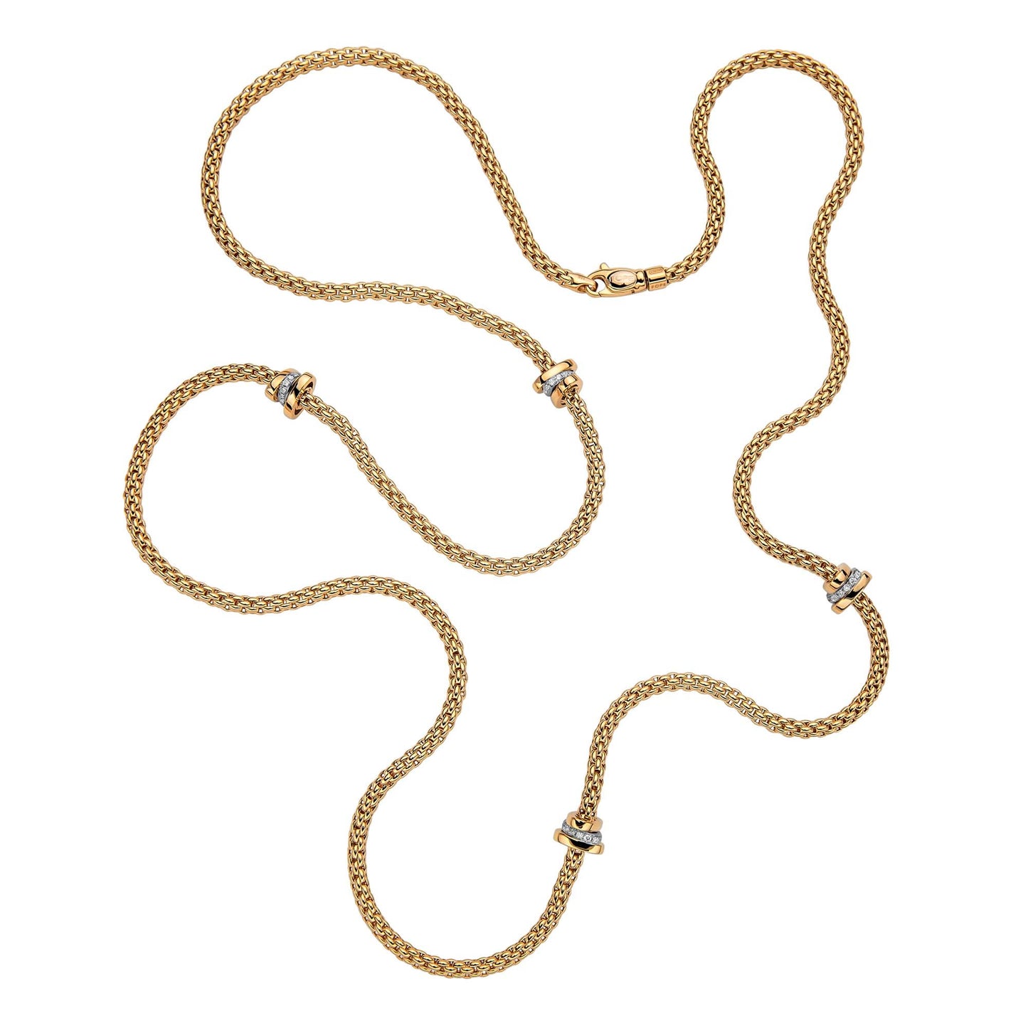 FOPE Prima Flex'it Collier - 74408C4_BB_G_GBG_080 (080) aus Bicolor-Gold mit Diamant