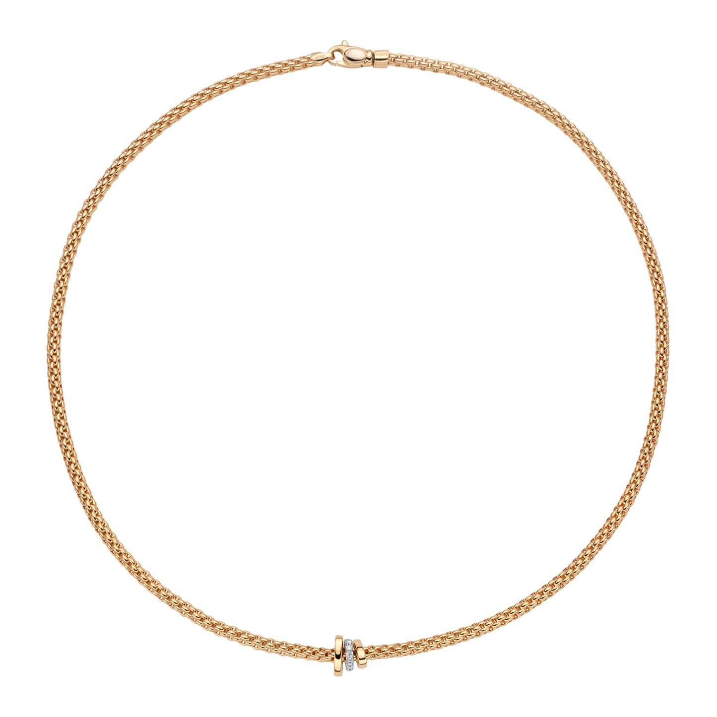 FOPE Prima Flex'it Collier - 74408CX_BB_G_BBB_043 (043) aus Bicolor-Gold mit Diamant