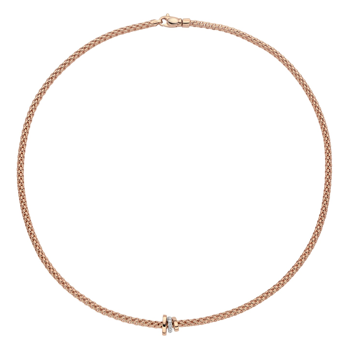 FOPE Prima Flex'it Collier - 74408CX_BB_R_RBR_043 (043) aus Bicolor-Gold mit Diamant