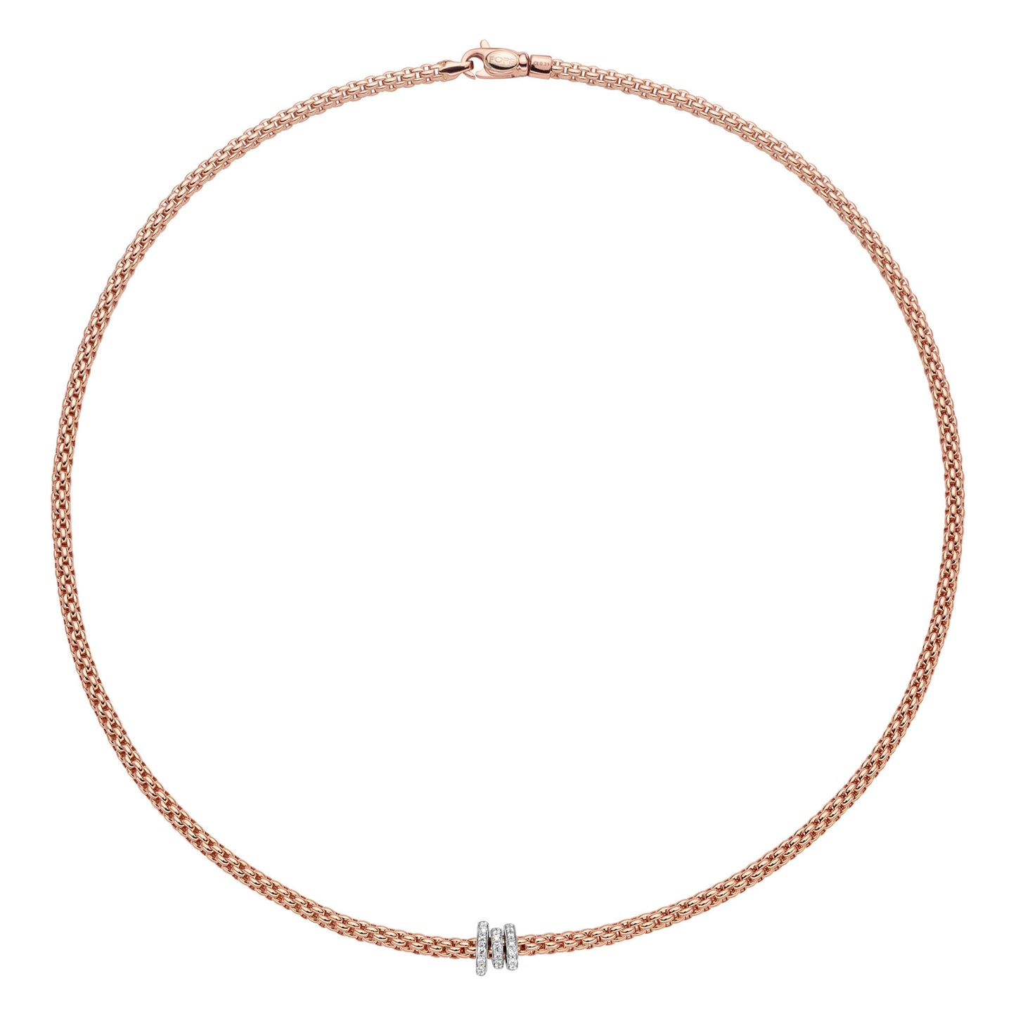 FOPE Prima Flex'it Collier - 74408CX_PB_R_BBB_043 (043) aus Bicolor-Gold mit Diamant