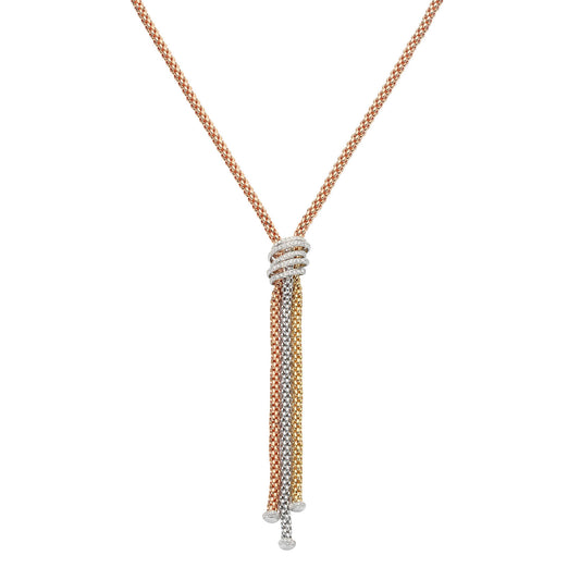 FOPE Solo Collier - 65106CL_PB_G_RBG_070 (070) aus Tricolor-Gold mit Diamant