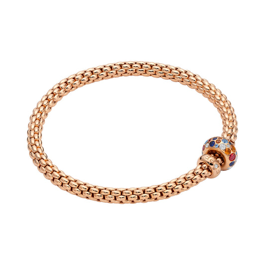 FOPE Solo Flex'it Armband - 61206BX_P5_R_RRX_0XS (0XS) aus Roségold mit Diamant und Saphir