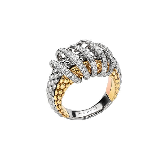 FOPE Solo Flex'it Ring - 65106AX_PB_4_XBX_140 (140) aus Tricolor-Gold mit Diamant
