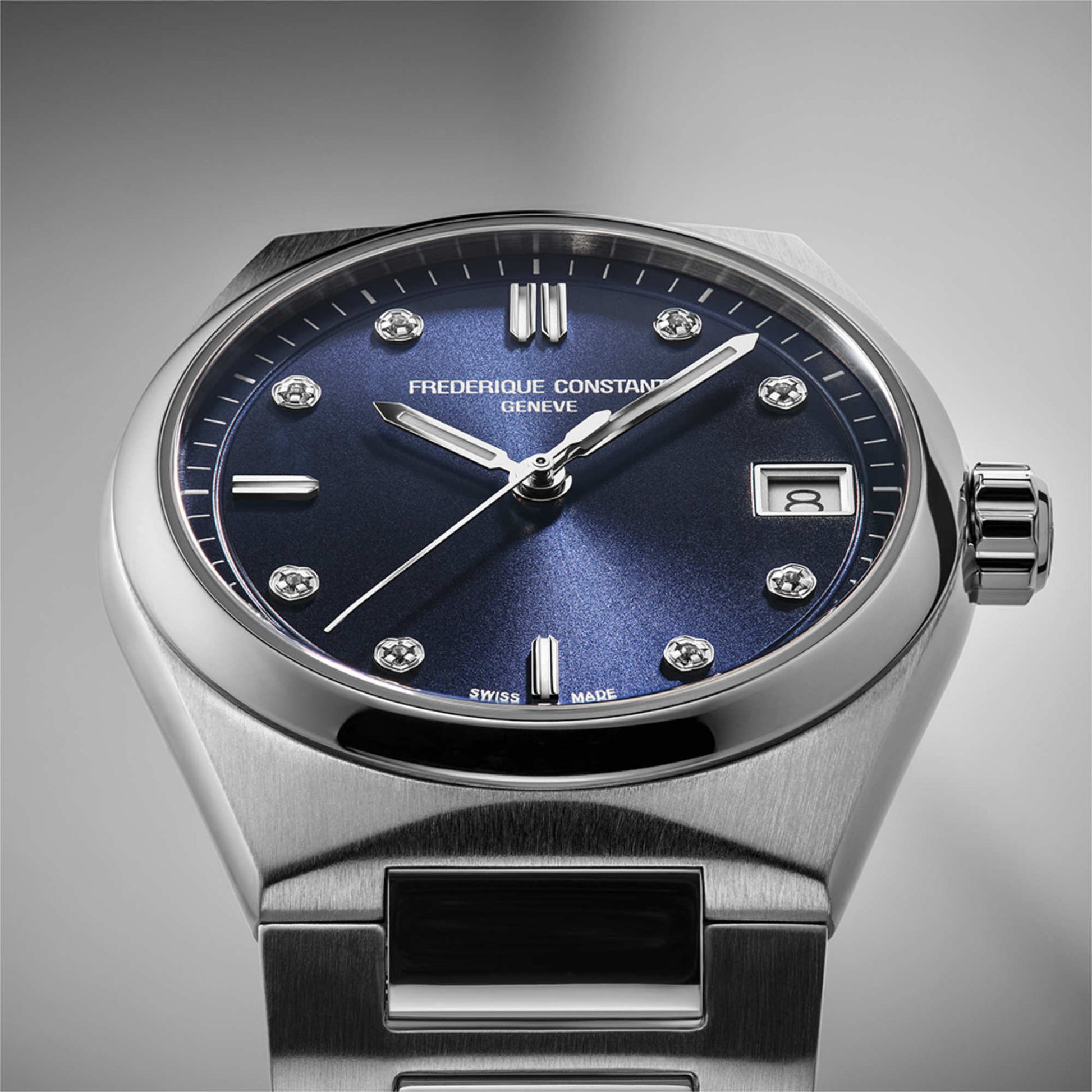 Highlife Damen Quarz, Edelstahl • Diamant von Frederique Constant (FC-240ND2NH26B)