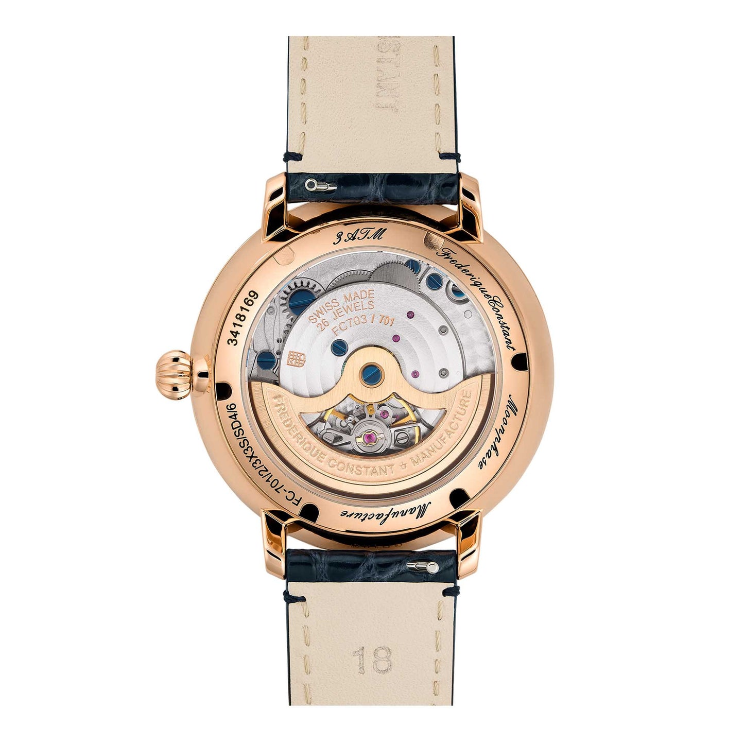 Slimline Moonphase Stars Manufacture, Roségold • Diamant von Frederique Constant (FC-701NSD3SD4)