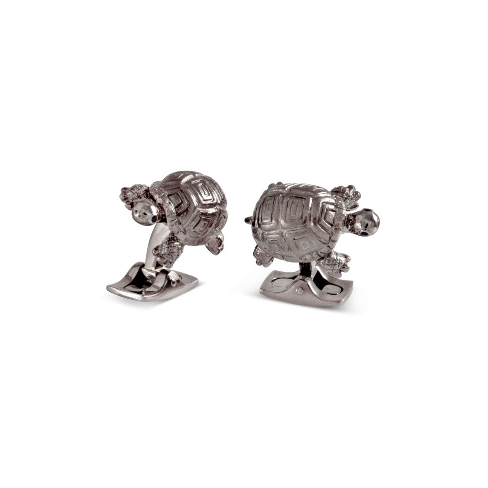 Fundamentals Manschettenknöpfe Tortoise, Sterlingsilber • Emaille von Deakin and Francis (BMC1492C0017)