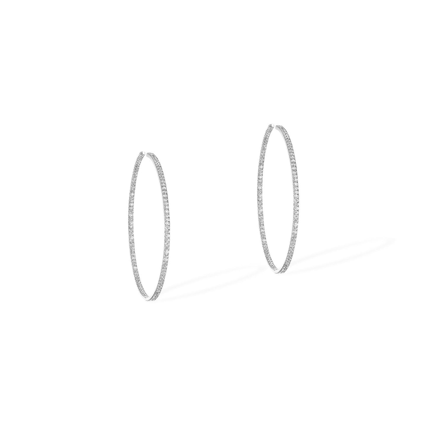 Gatsby Small Hoop Creolen, Weißgold • Diamant von Messika (04686-WG)