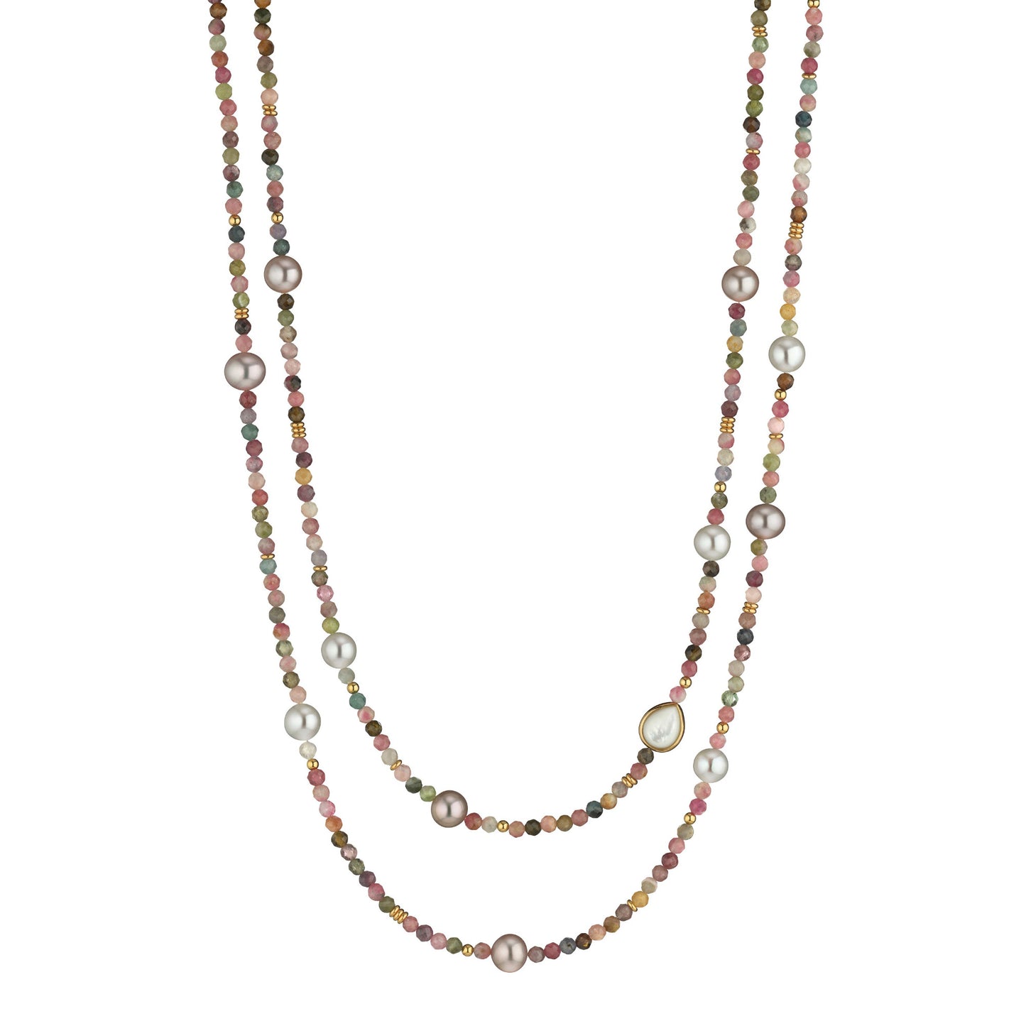 Big Bang Collier, Gelbgold • Perlmutt • Turmalin von Gellner (2-81695-01)