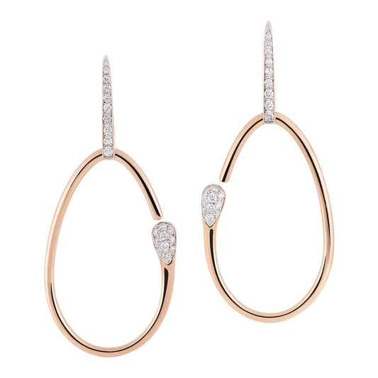 Goccia Ohrhänger, Roségold • Diamant von Al Coro (E2267R)