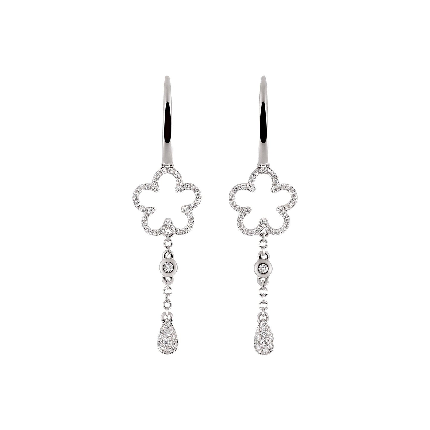 Goccia Ohrhänger, Weißgold • Diamant von Al Coro (E310WW)