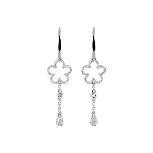 Goccia Ohrhänger, Weißgold • Diamant von Al Coro (E310WW)