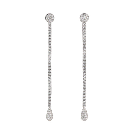 Goccia Ohrhänger, Weißgold • Diamant von Al Coro (NE632WW)