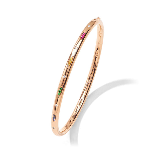 GYPSY Armspange Candy Pavé  medium, Roségold • Edelsteine von Tamara Comolli (BA-Gyp-CanP-17-rg)