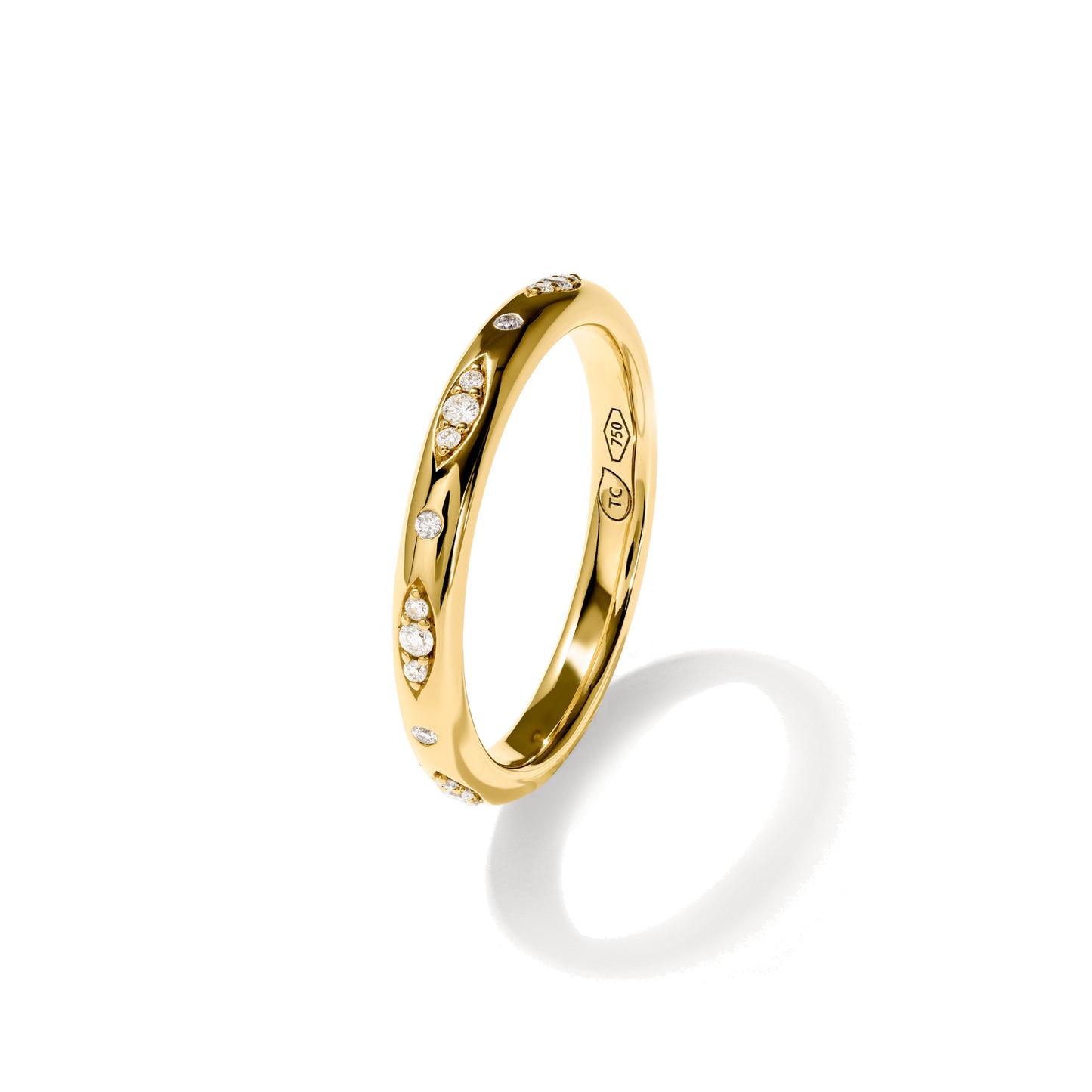 GYPSY Bandring Pavé  'Classic' , Gelbgold • Diamant von Tamara Comolli (R-Gyp-B-ClP-yg)