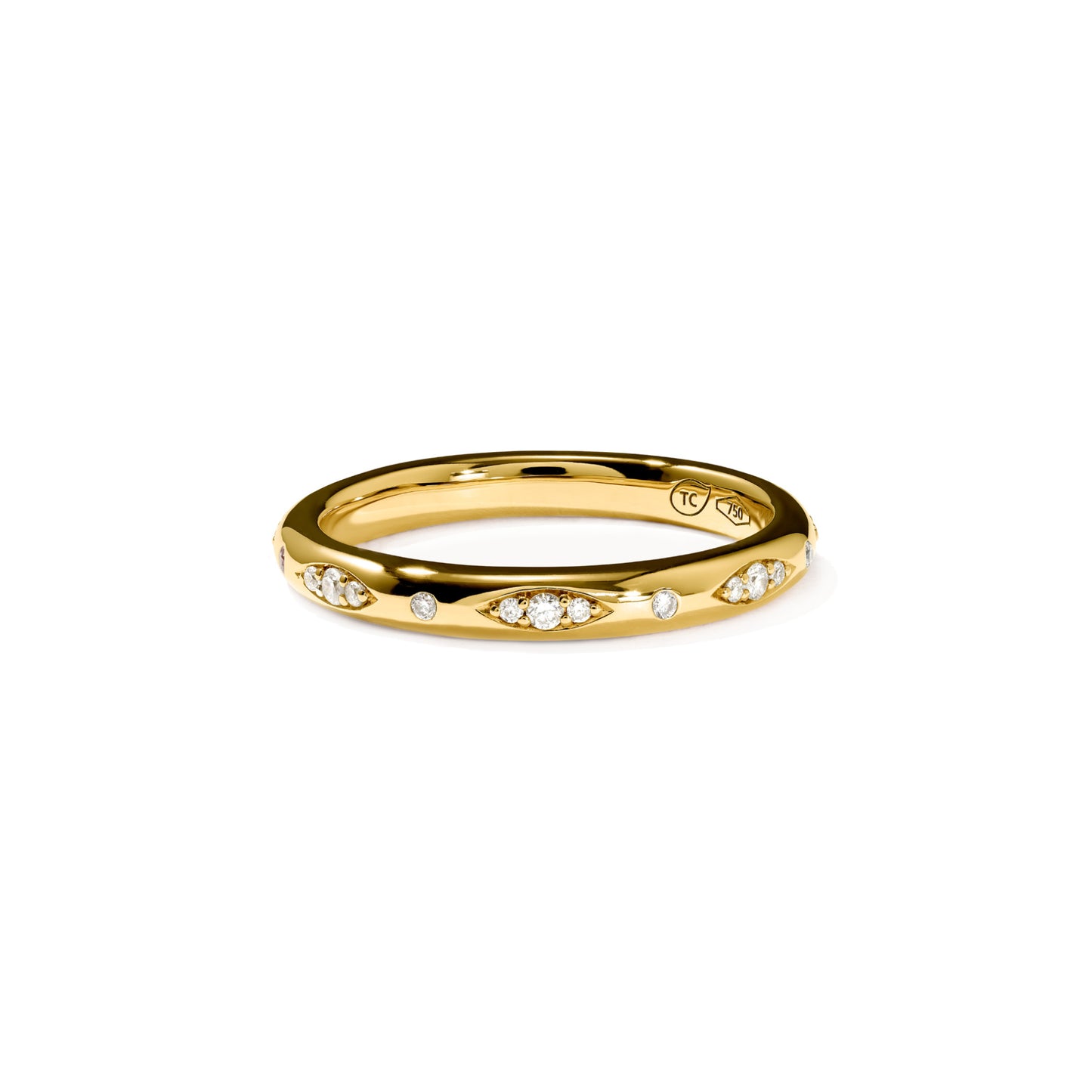 GYPSY Bandring Pavé  'Classic' , Gelbgold • Diamant von Tamara Comolli (R-Gyp-B-ClP-yg)