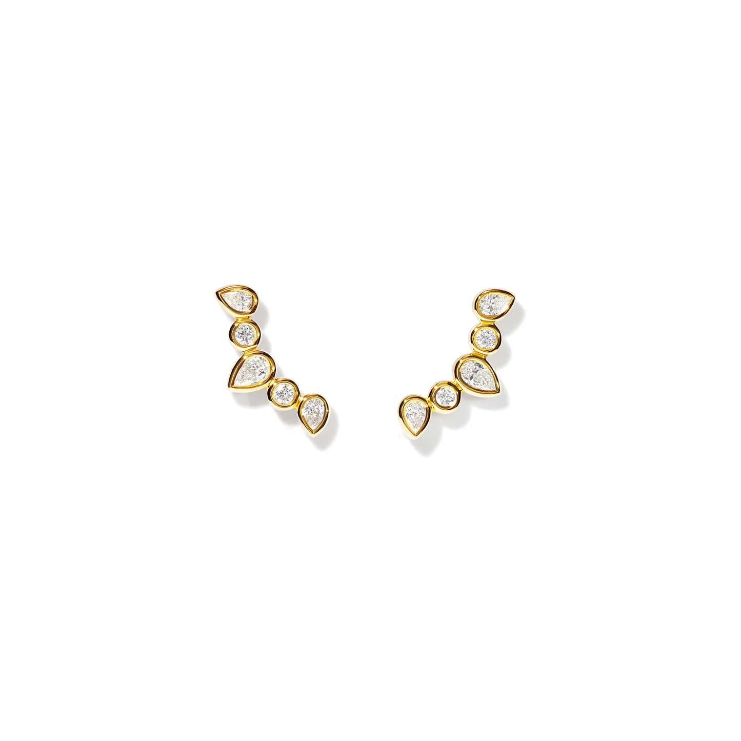 GYPSY Ohrringe Crawler Classic, Gelbgold • Diamant von Tamara Comolli (E-Gyp-Cra-Cl-yg)