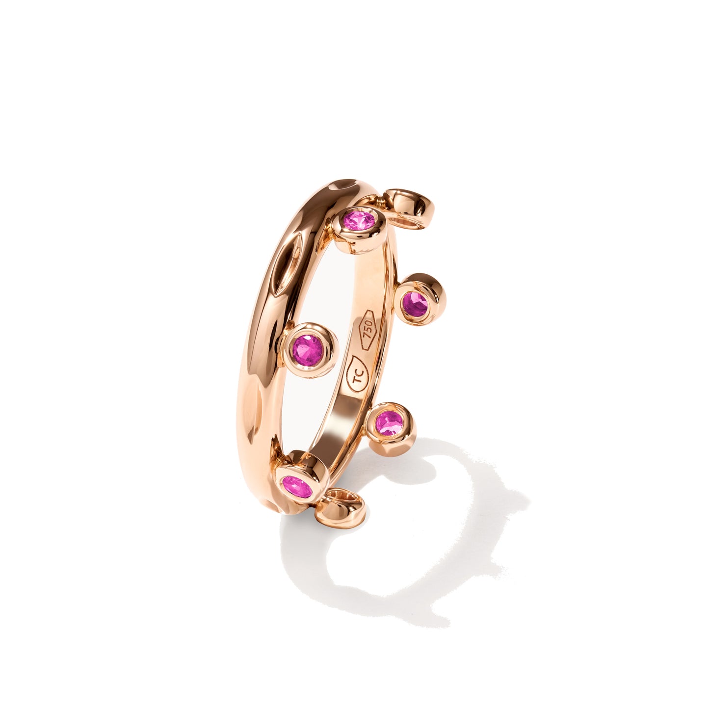 GYPSY Ring Crown Brilliant Cut 'Blush' , Roségold • Diamant • Saphir von Tamara Comolli (R-Gyp-C-Br-Blu-rg) GYPSY Ring Crown Brilliant Cut 'Blush' , Roségold • Diamant • Saphir von Tamara Comolli (R-Gyp-C-Br-Blu-rg)