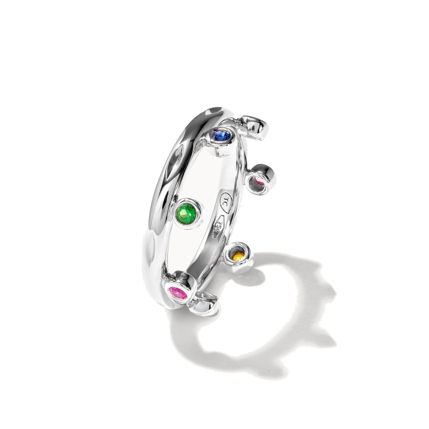 GYPSY Ring Crown Brilliant Cut 'Candy', Weißgold • Diamant • Saphir • Tsavorit von Tamara Comolli (R-Gyp-C-Br-Can-wg) GYPSY Ring Crown Brilliant Cut 'Candy', Weißgold • Diamant • Saphir • Tsavorit von Tamara Comolli (R-Gyp-C-Br-Can-wg)