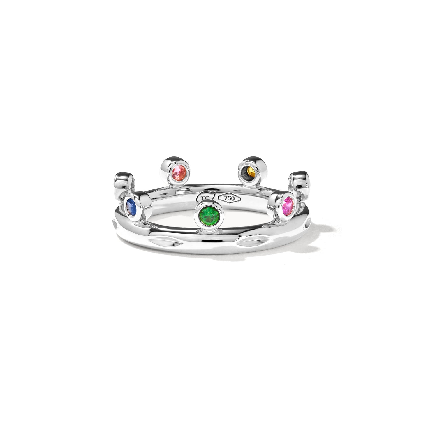 GYPSY Ring Crown Brilliant Cut 'Candy', Weißgold • Diamant • Saphir • Tsavorit von Tamara Comolli (R-Gyp-C-Br-Can-wg) GYPSY Ring Crown Brilliant Cut 'Candy', Weißgold • Diamant • Saphir • Tsavorit von Tamara Comolli (R-Gyp-C-Br-Can-wg)