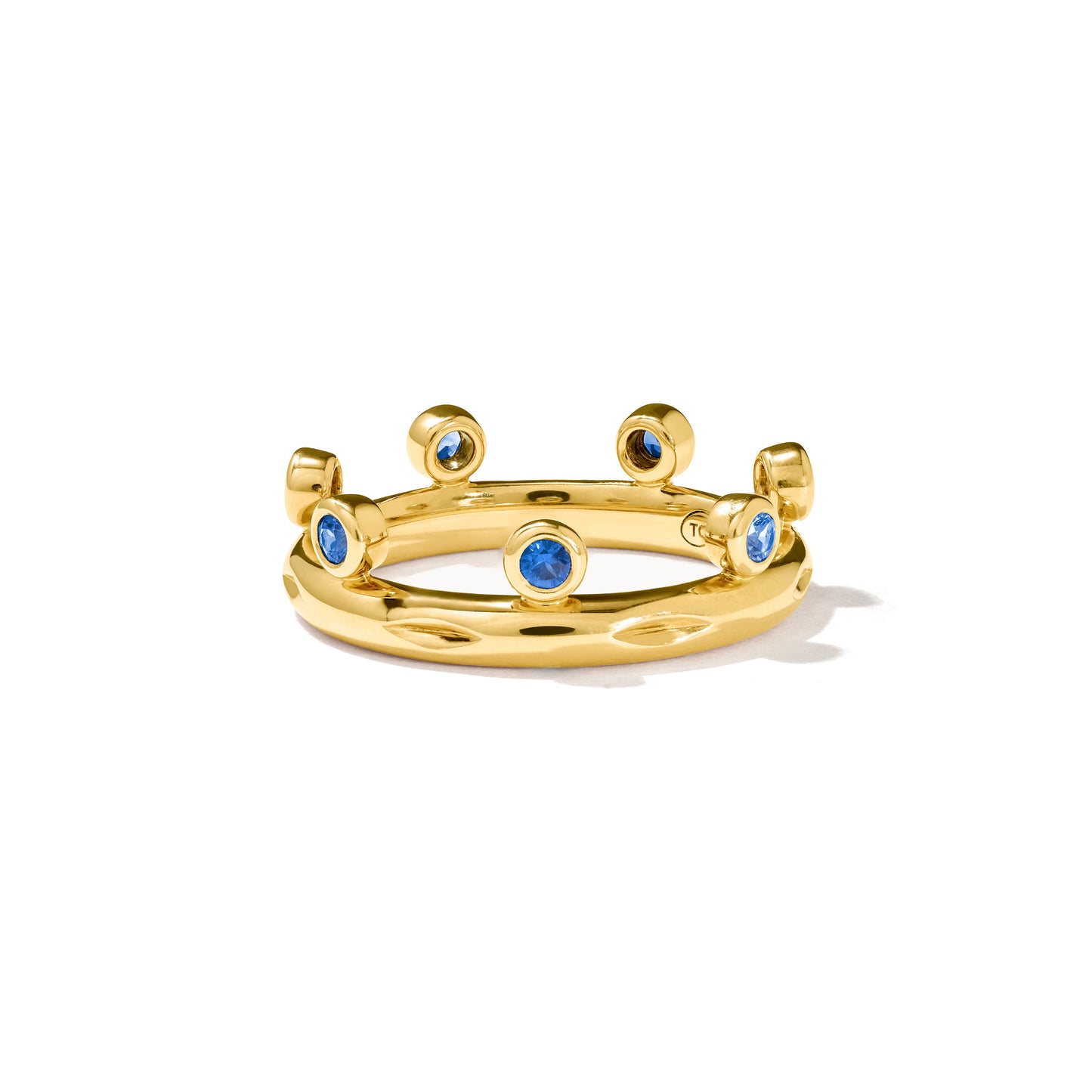 GYPSY Ring Crown Brilliant Cut 'Ocean', Gelbgold • Diamant • Saphir von Tamara Comolli (R-Gyp-C-Br-Oce-yg)