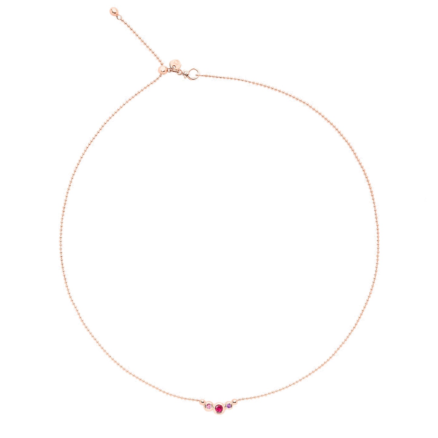 Halskette Bollicine, Roségold • Edelsteine von DoDo (DCC3001-BOLLI-ZRI9R)