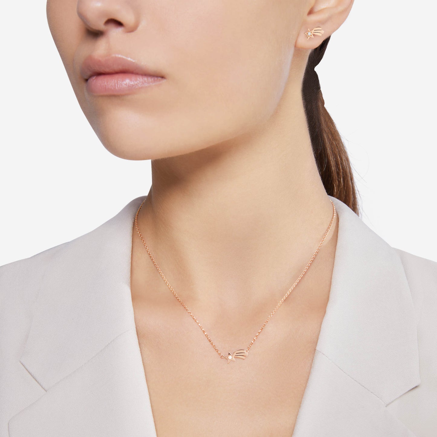 Halskette Komet, Roségold • Diamant von DoDo (DCC4004_XSTAR_DB09R) Halskette Komet, Roségold • Diamant von DoDo (DCC4004_XSTAR_DB09R)
