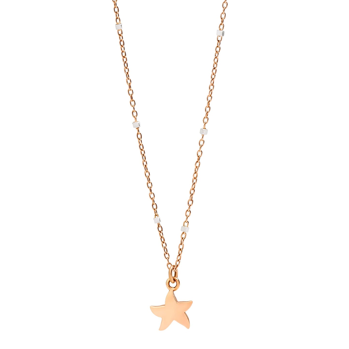 Halskette Mini-Stellina, Bicolor-Gold von DoDo (DCB9005-STARX-0009R)