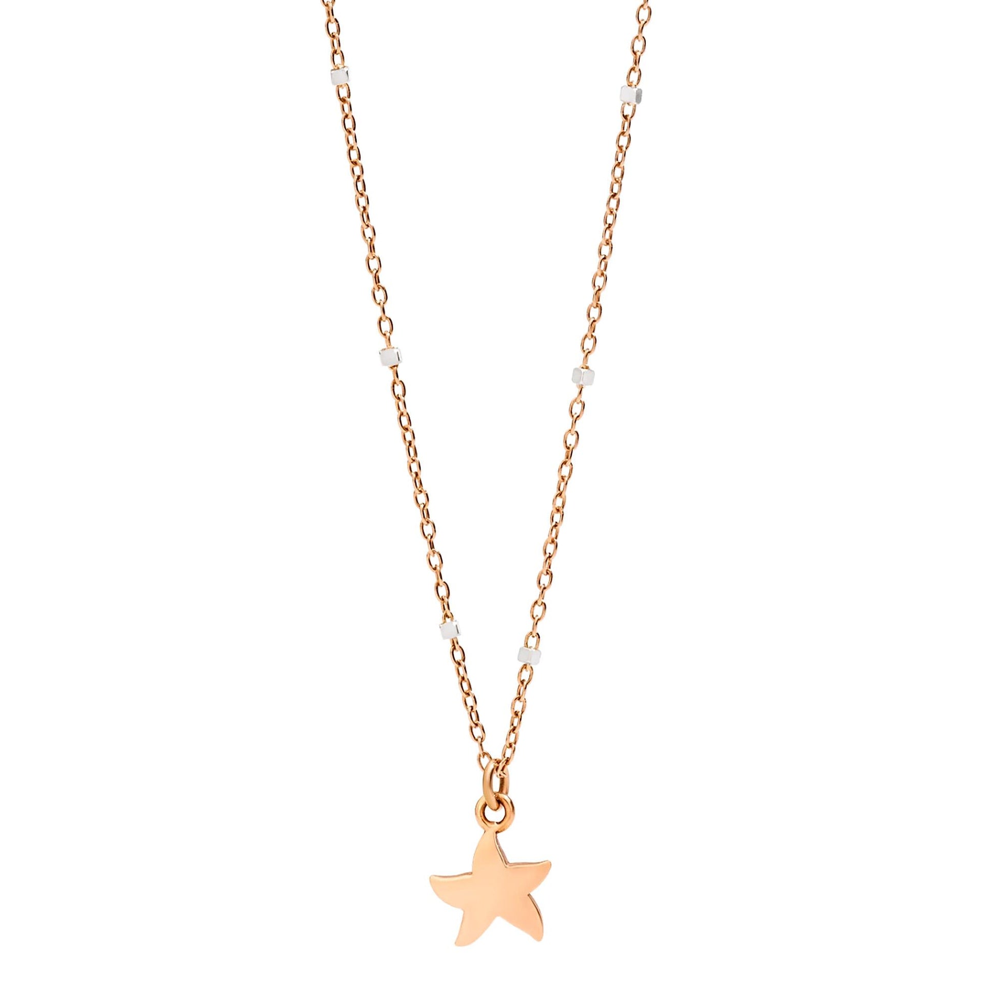 Halskette Mini-Stellina, Bicolor-Gold von DoDo (DCB9005-STARX-0009R)