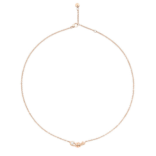 Halskette Nodo, Roségold • Diamant von DoDo (DCC3003-KNOT0-DB09R)