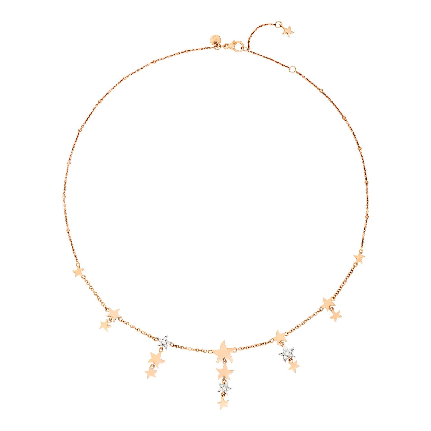 Halskette Stellina „Precious“ mit Diamanten, Roségold • Diamant von DoDo (DCC1005-SSTAR-DB09R)