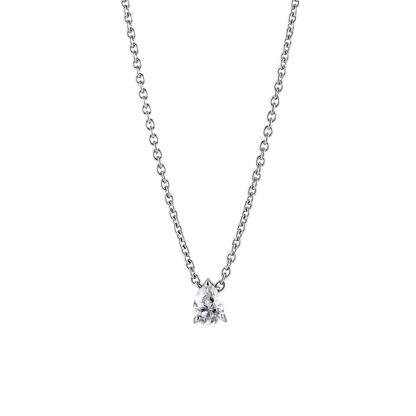 Hans D. Krieger Anhänger mit Kette - 112.2385.54.3 (3) aus Weißgold mit Diamant