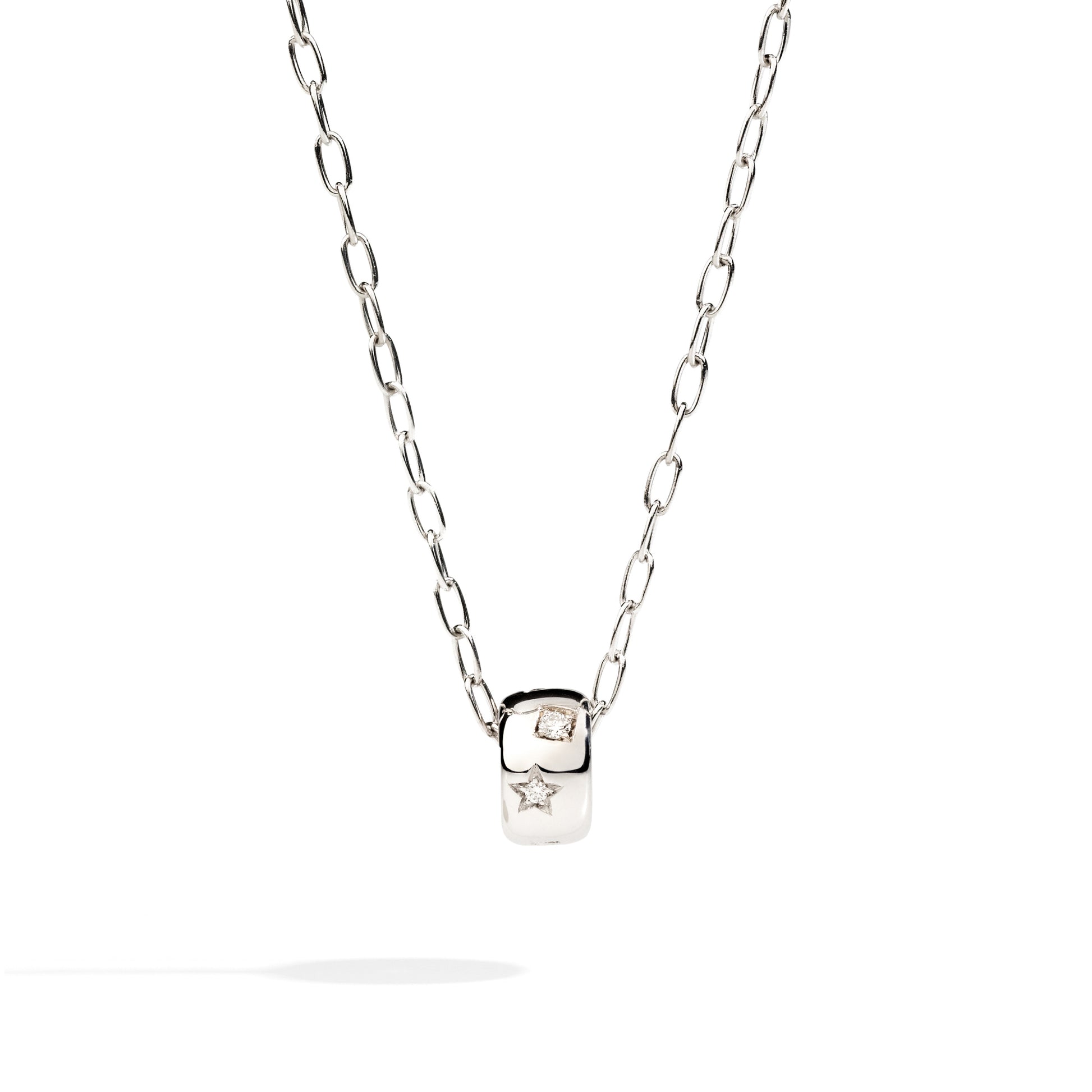 Iconica  Anhänger mit Kette, Weißgold • Diamant von Pomellato (PCB7122O2WHRDB000)