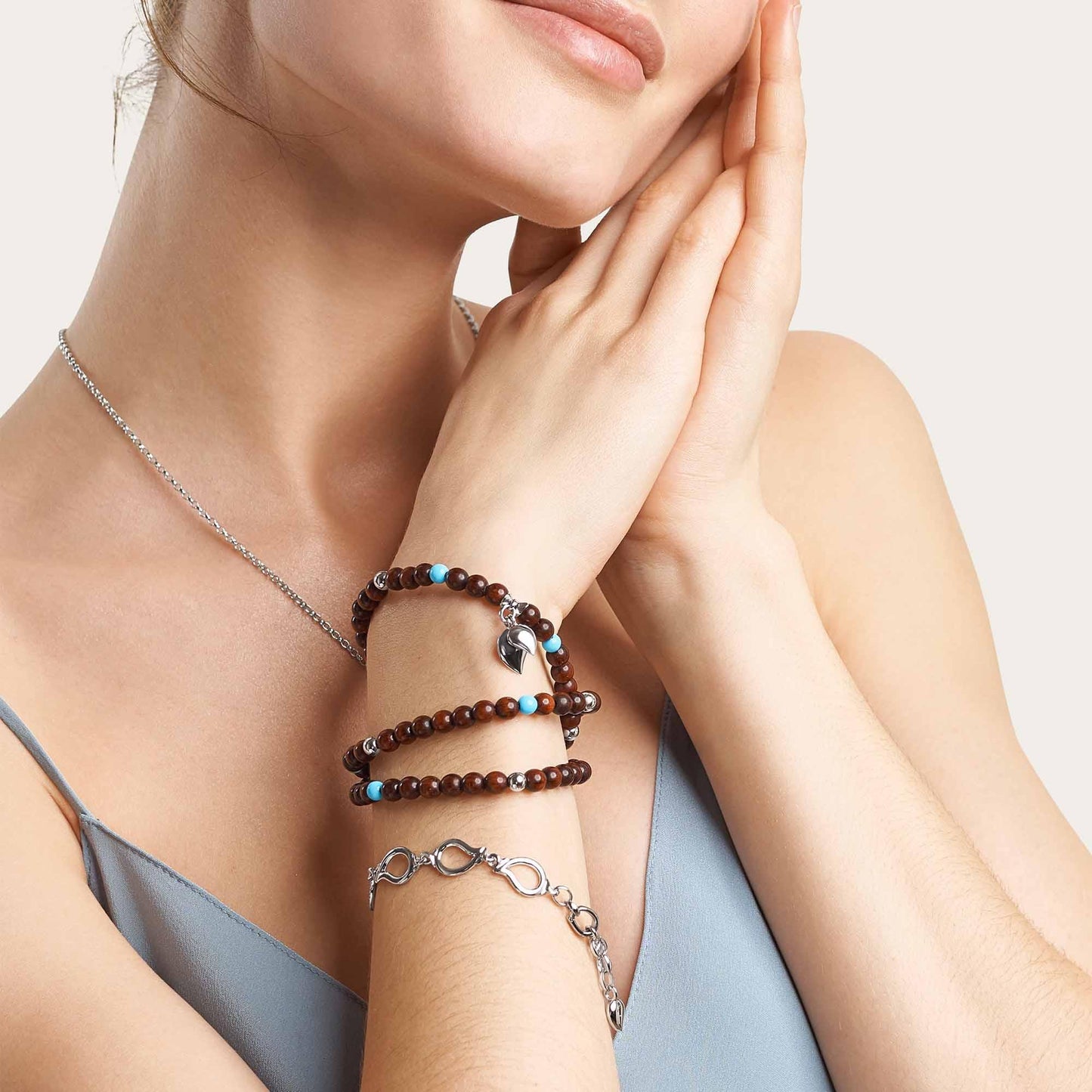 INDIA Armband medium Snake Wood Türkis, Roségold • Türkis von Tamara Comolli (B-IND-SWTur-3-m-rg) INDIA Armband medium Snake Wood Türkis, Roségold • Türkis von Tamara Comolli (B-IND-SWTur-3-m-rg)