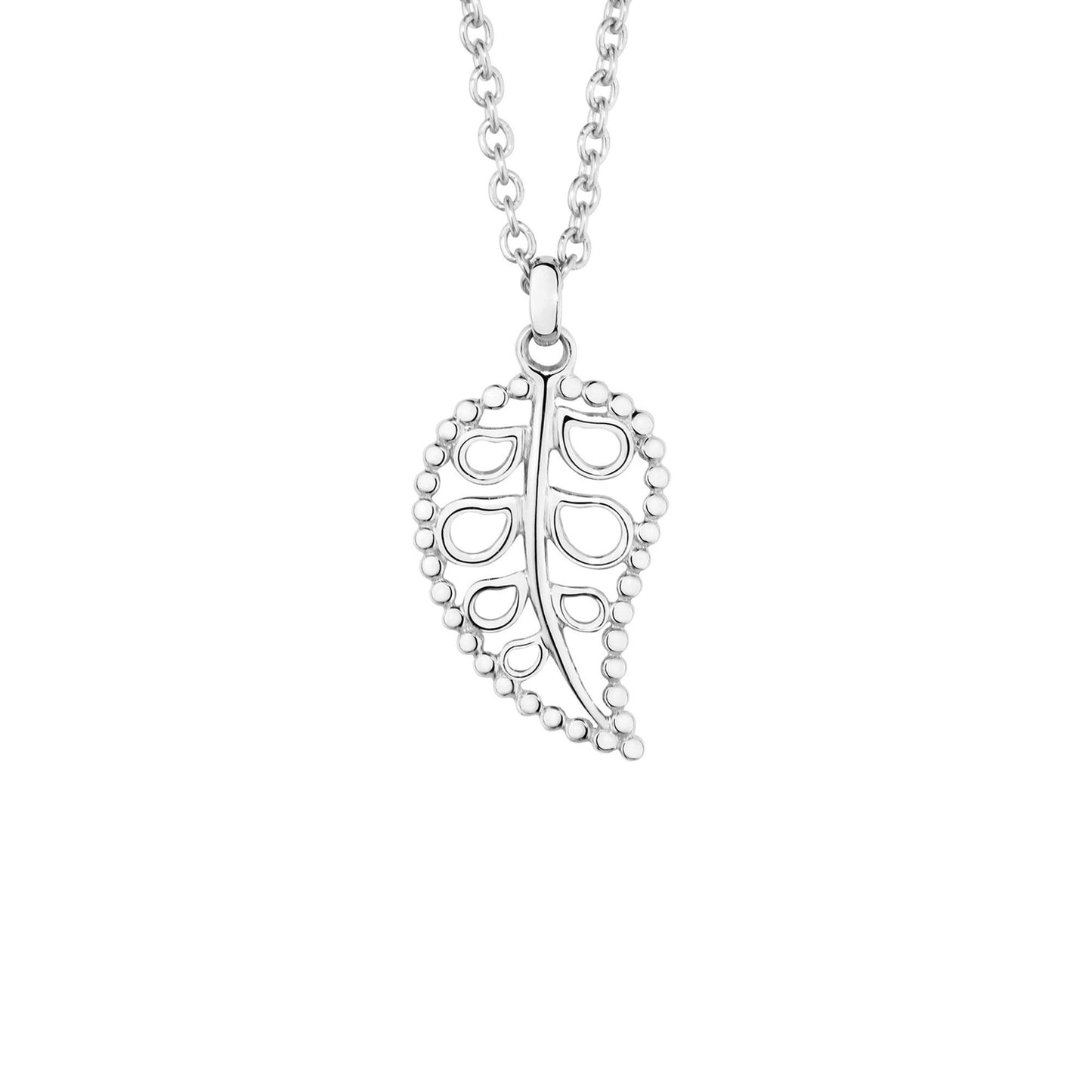 INDIA Leaf Anhänger Small, Weißgold von Tamara Comolli (P-IND-Leaf-s-wg)