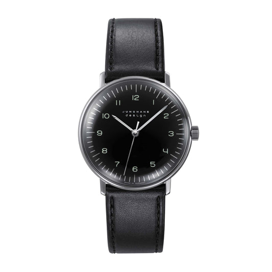 max bill Handaufzug, Leder von Junghans (27/3702.04)