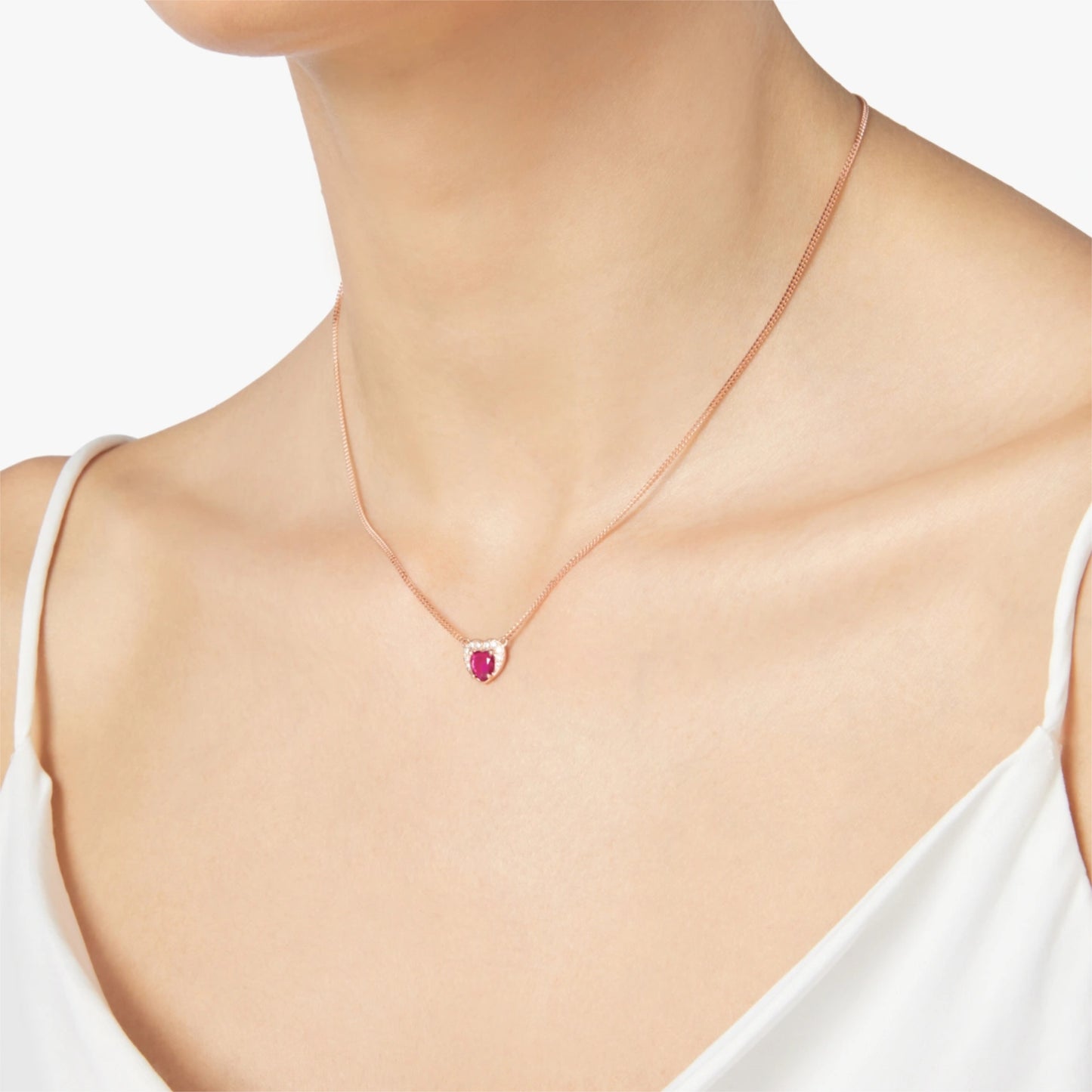 Kette Herz, Roségold • Diamant • Rubin von DoDo (DCC3000-HEART-DSR9R) Kette Herz, Roségold • Diamant • Rubin von DoDo (DCC3000-HEART-DSR9R)