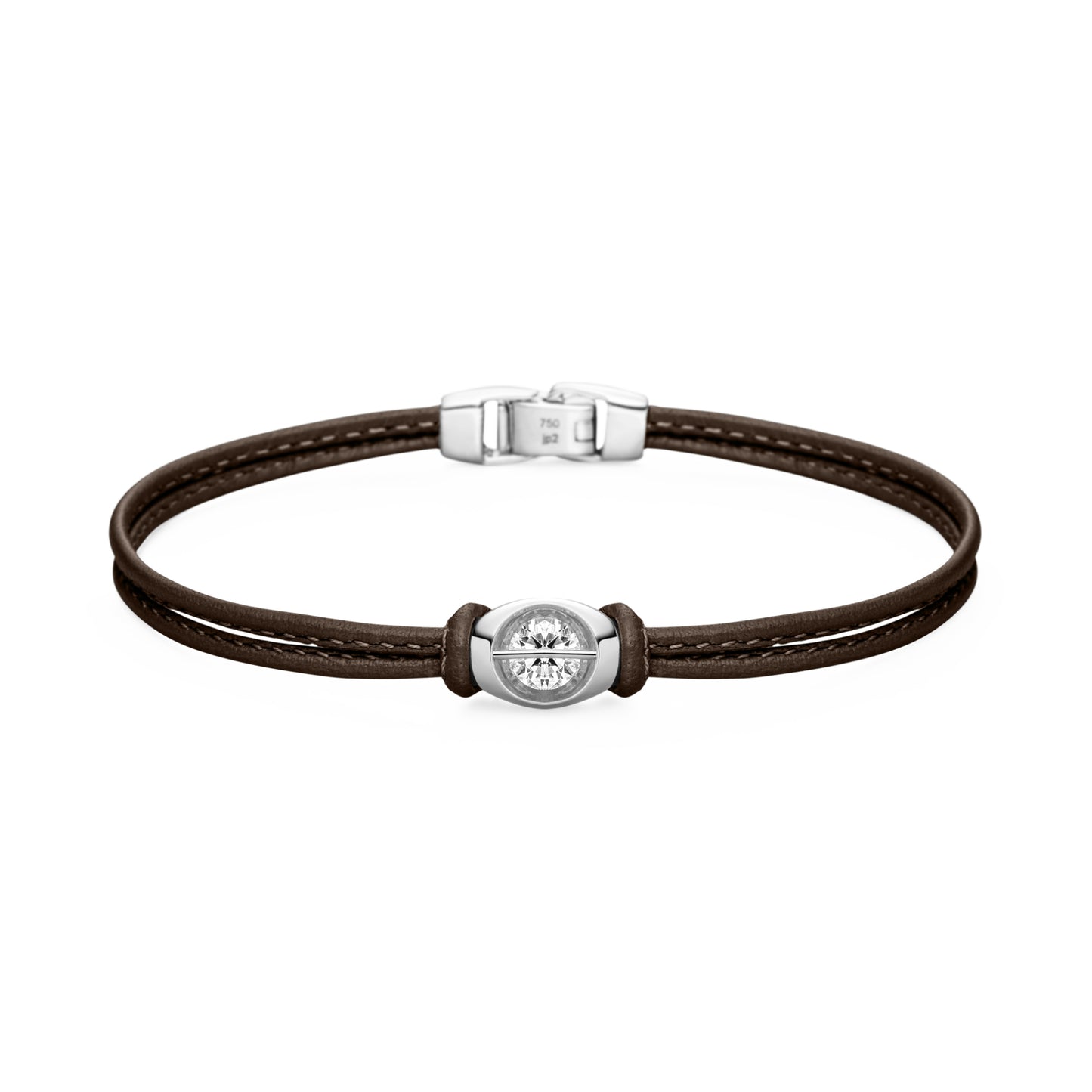 LIBERTÉ Armband, Weißgold • Diamant von Schaffrath (211_L1C61_3X_050_WW)