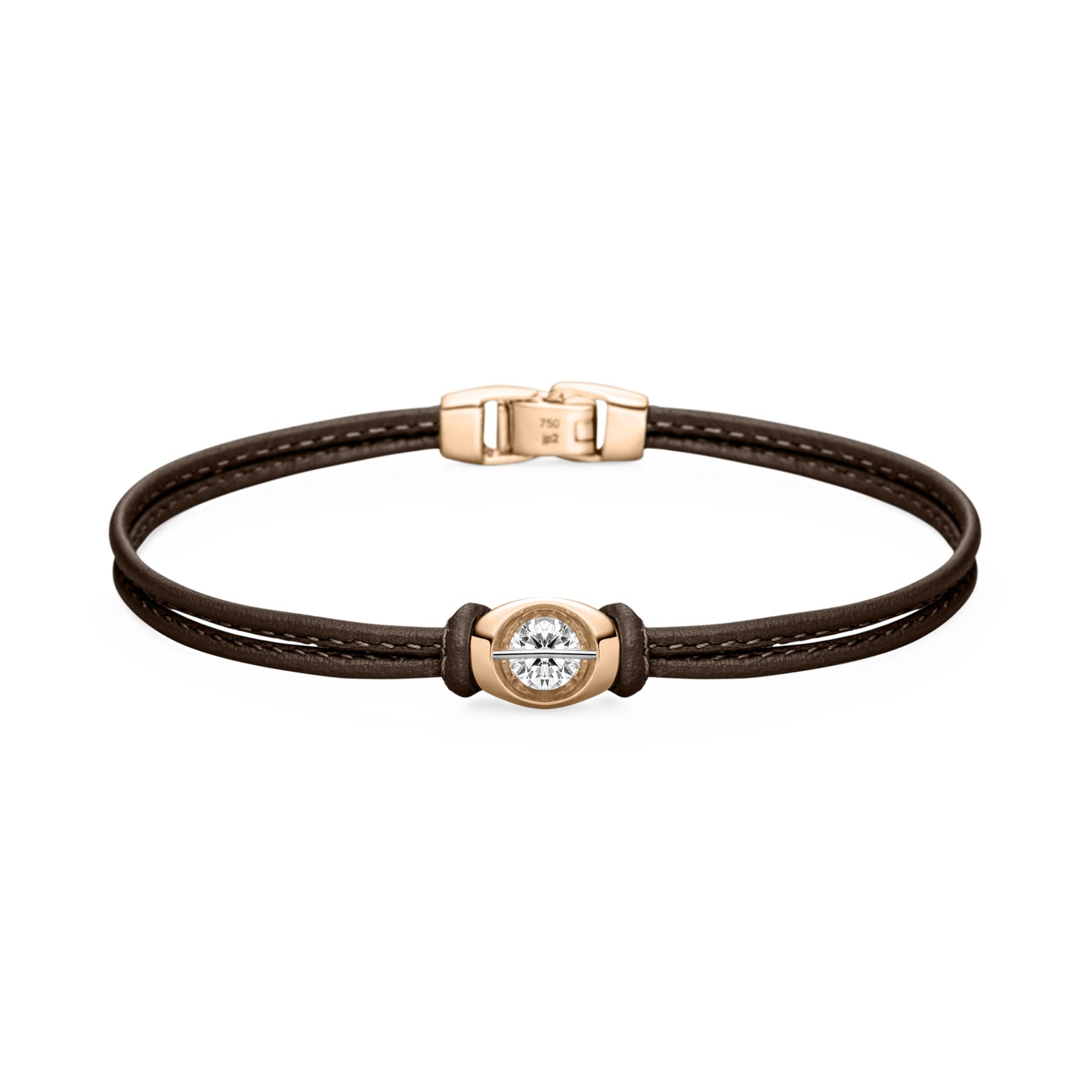 LIBERTÉ Armband, Roségold • Diamant von Schaffrath (751_L1C61_3X_050_RW)