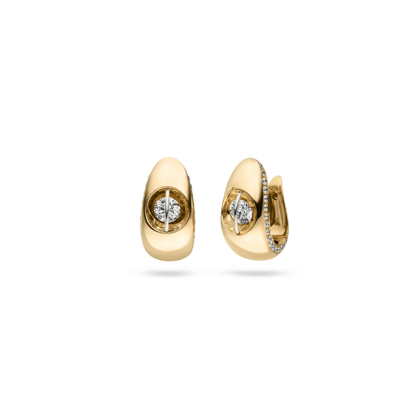 LIBERTÉ Creolen, Gelbgold • Diamant von Schaffrath (117_L1C62_90_GW)