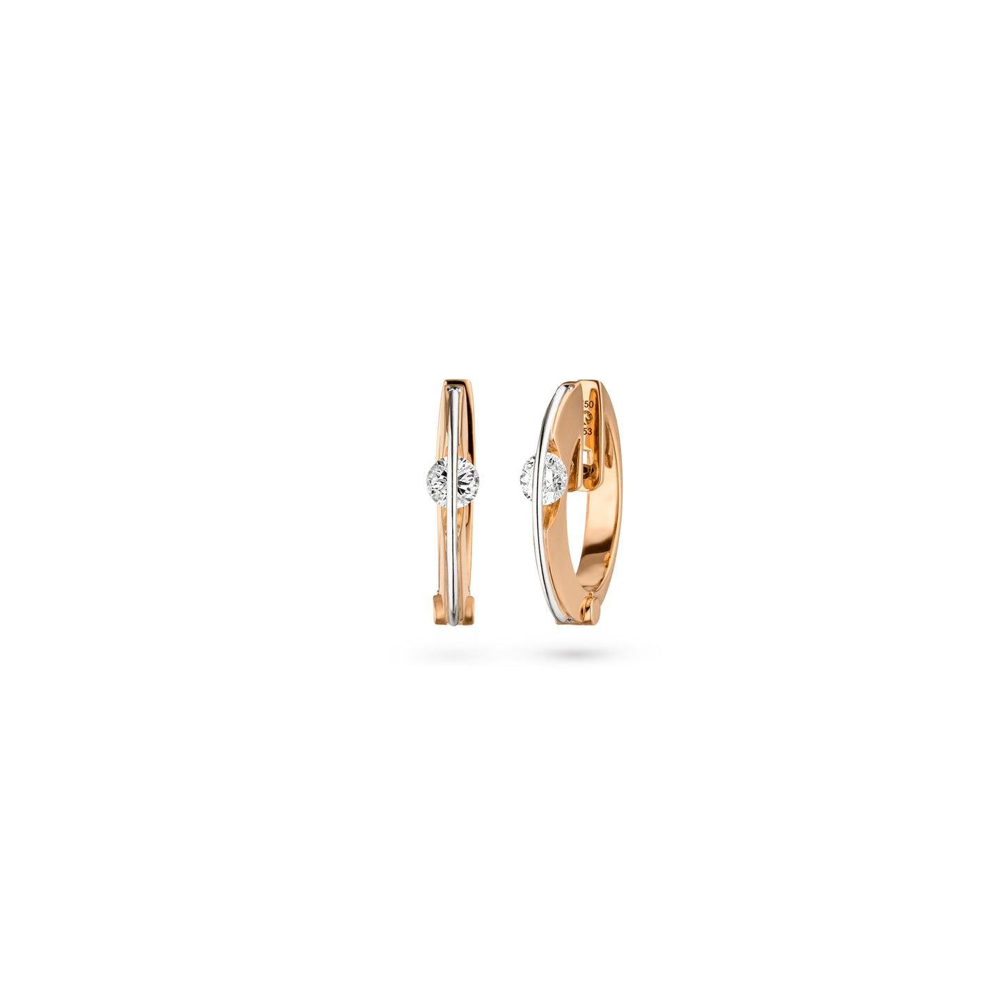 LIBERTÉ Creolen, Roségold • Diamant von Schaffrath (757_L1006_40_RW)