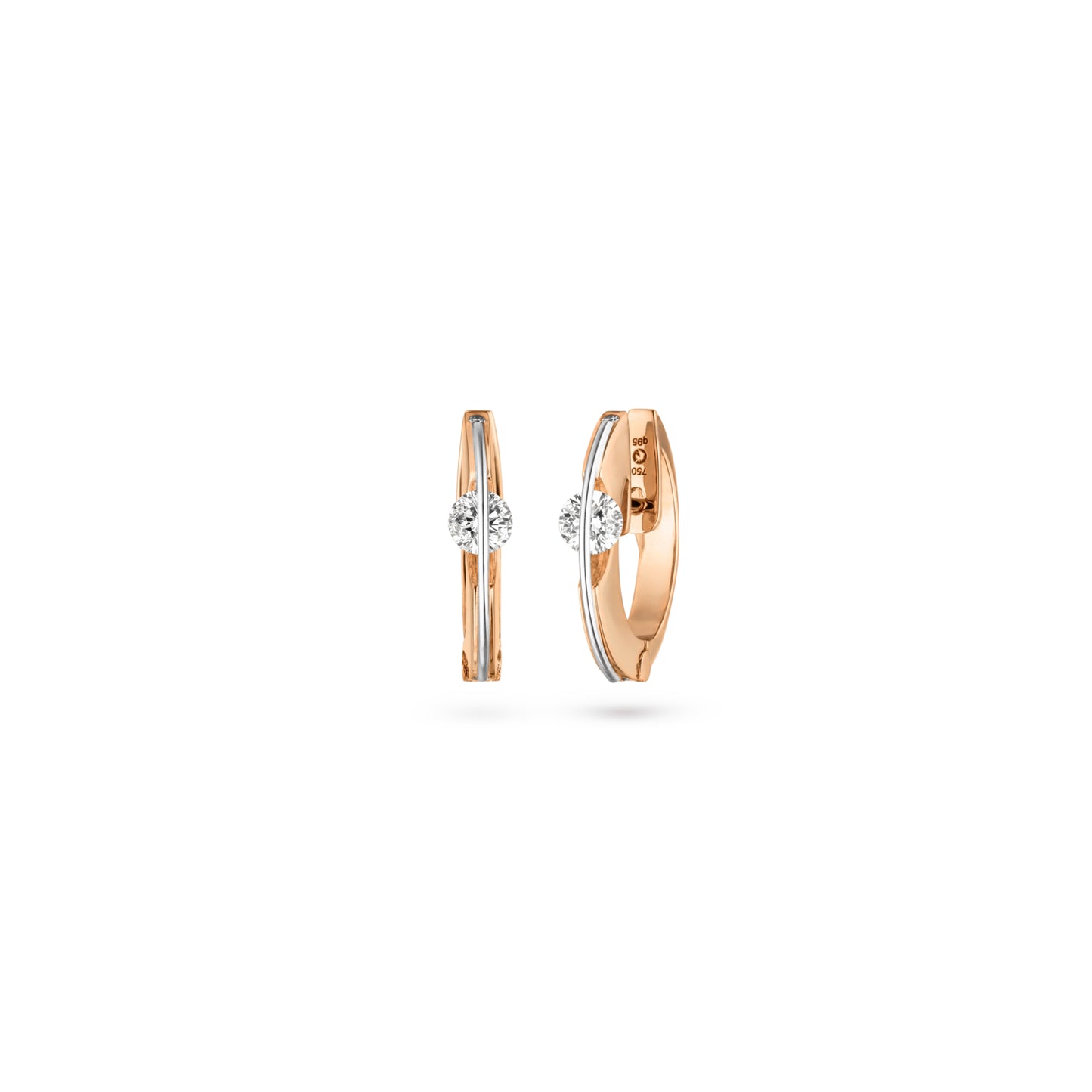 LIBERTÉ Creolen, Roségold • Diamant von Schaffrath (757_L1006_60_RW)