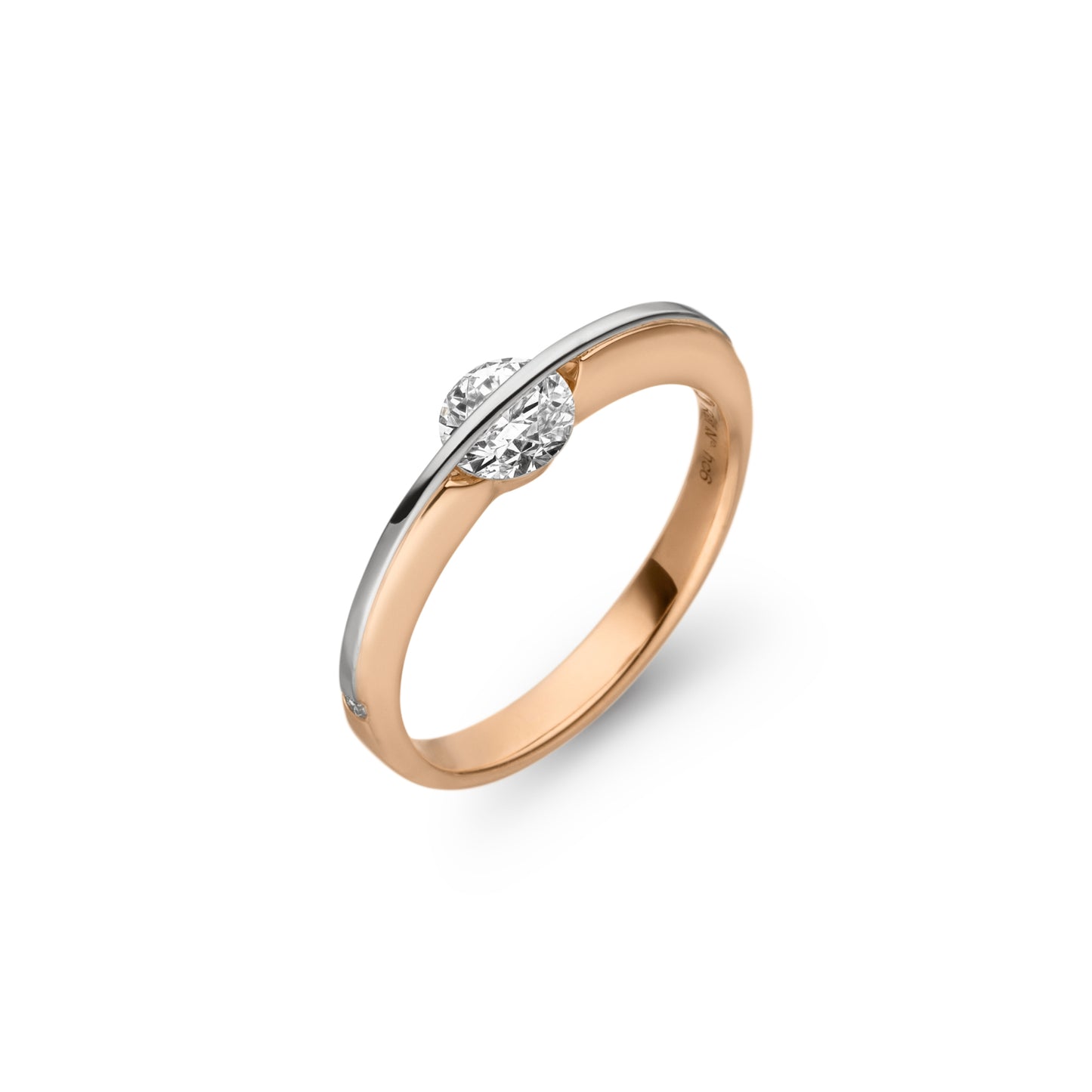 LIBERTÉ Diamantring, Roségold • Diamant von Schaffrath (758_LN001_50_RW)