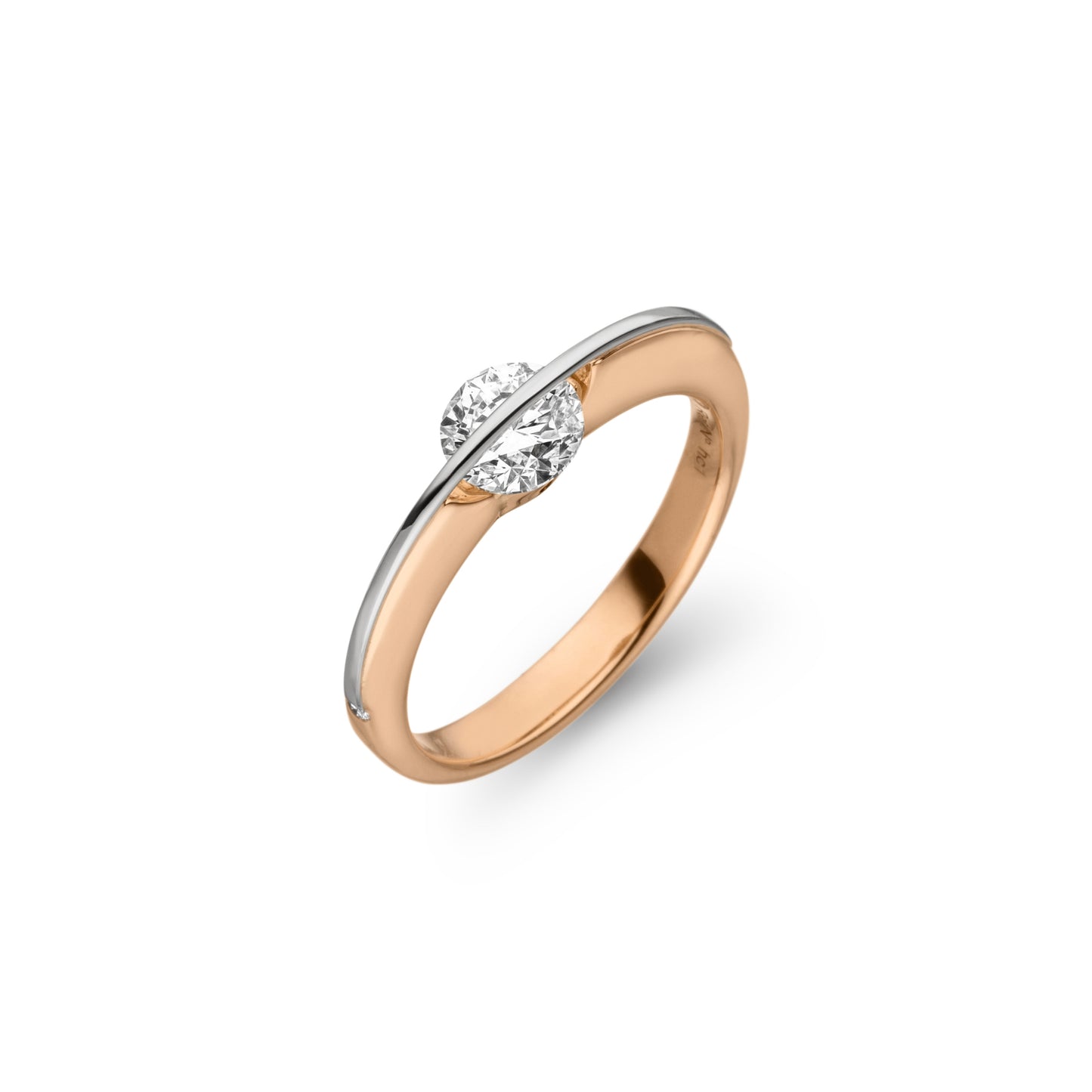 LIBERTÉ Diamantring, Roségold • Diamant von Schaffrath (758_LN001_70_RW)