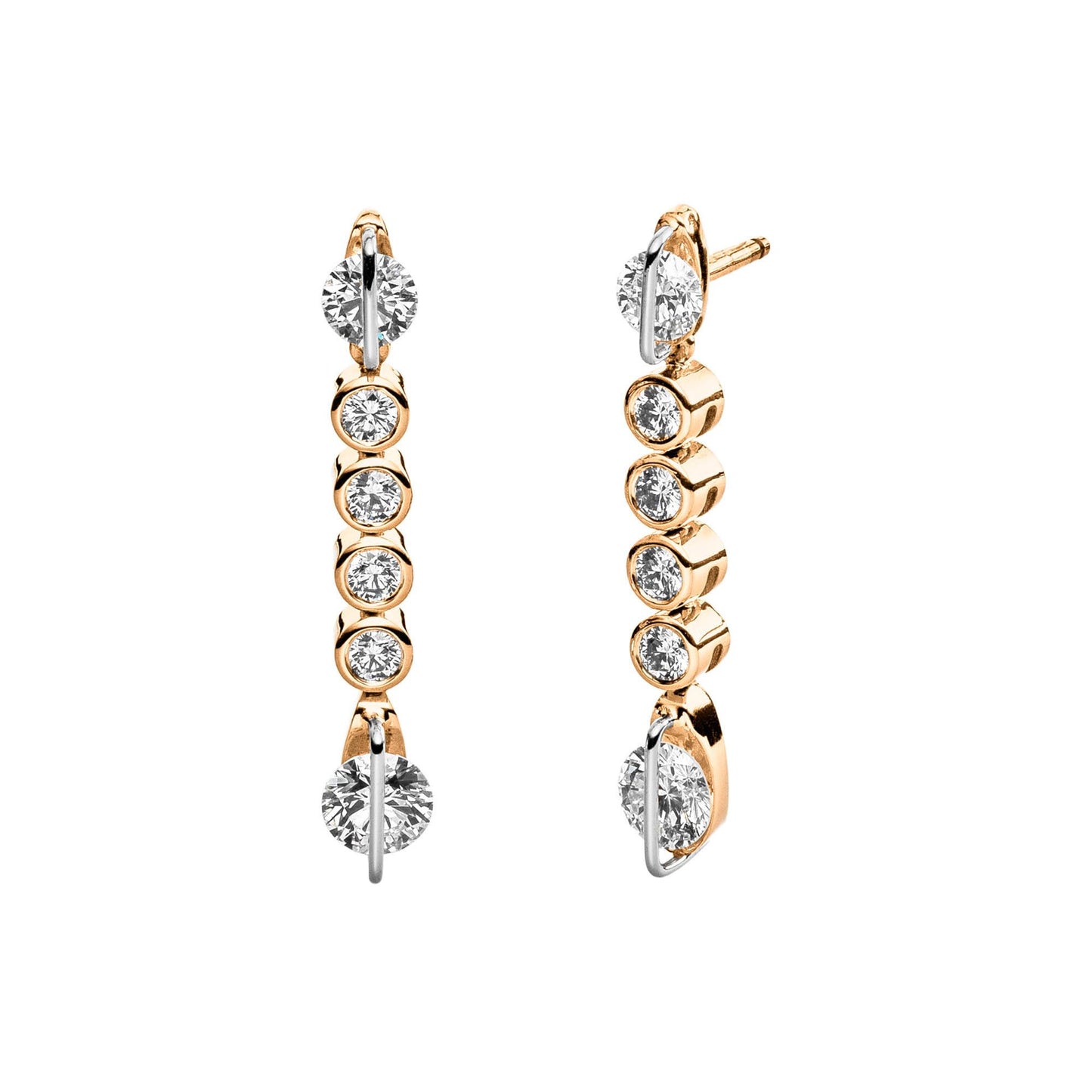 LIBERTÉ Ohrhänger, Roségold • Diamant von Schaffrath (757_L1042_60_RW)