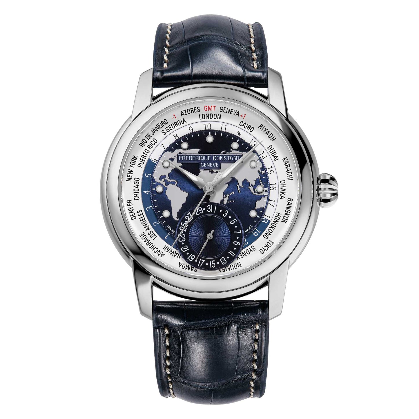 Manufacture Classic Worldtimer, Edelstahl von Frédérique Constant (FC-718NWWM4H6)