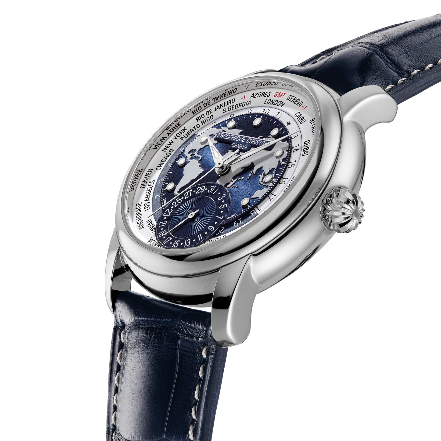 Manufacture Classic Worldtimer, Edelstahl von Frédérique Constant (FC-718NWWM4H6)